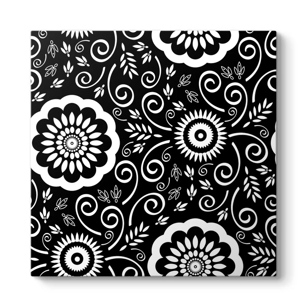 Black And White Pattern Tablosu - Model 3